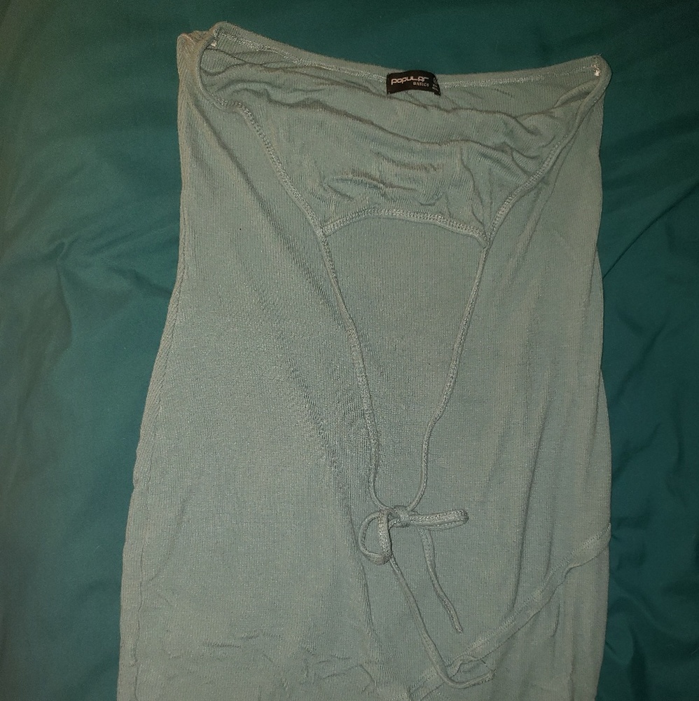 Light blue sleeveless dress